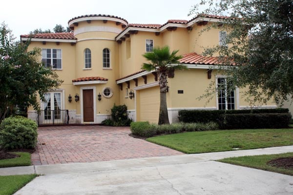 Florida, Mediterranean Plan with 3730 Sq. Ft., 4 Bedrooms, 5 Bathrooms, 2 Car Garage Picture 2