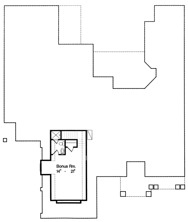 One-Story Traditional Level Two of Plan 64662