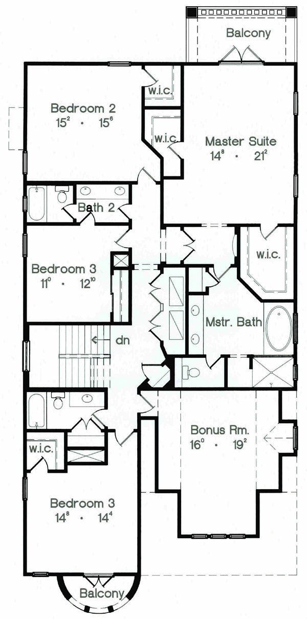 Florida Mediterranean One-Story Level Two of Plan 64665