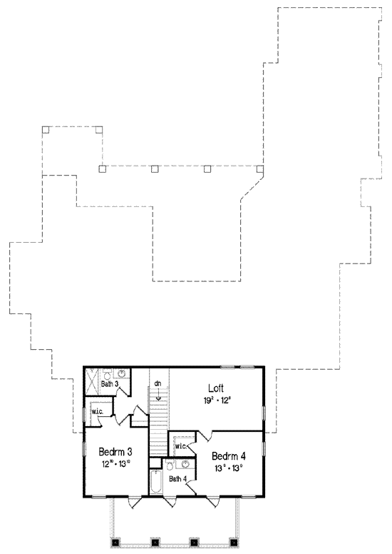 House Plan 64677 Level Two