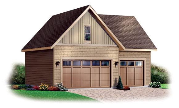 Garage Plan 64820 - 3 Car Garage Elevation