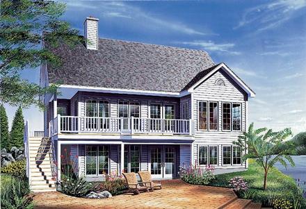 Country Narrow Lot One-Story Elevation of Plan 64823
