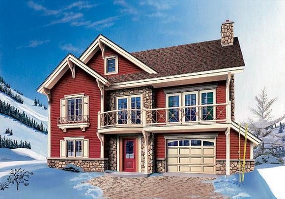 House Plan 64824 Elevation