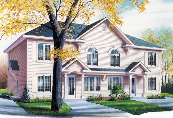 Multi-Family Plan 64825 Elevation