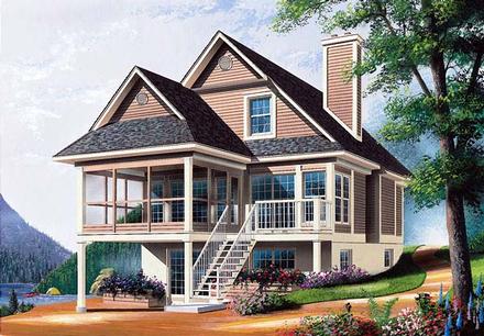 Cottage Traditional Elevation of Plan 64828