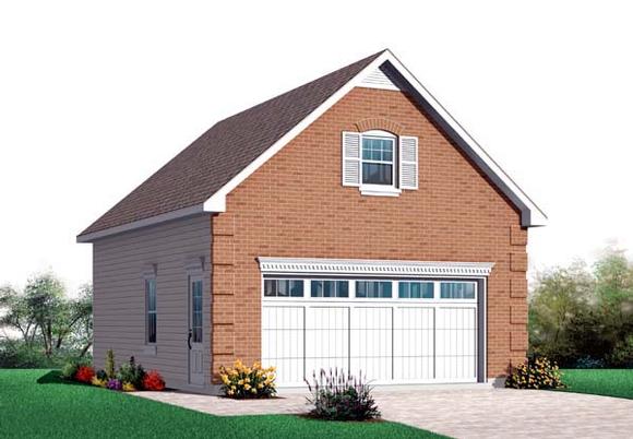 Garage Plan 64831 - 2 Car Garage Elevation