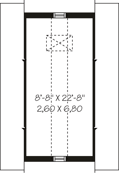 Garage Plan 64832 - 1 Car Garage Second Level Plan