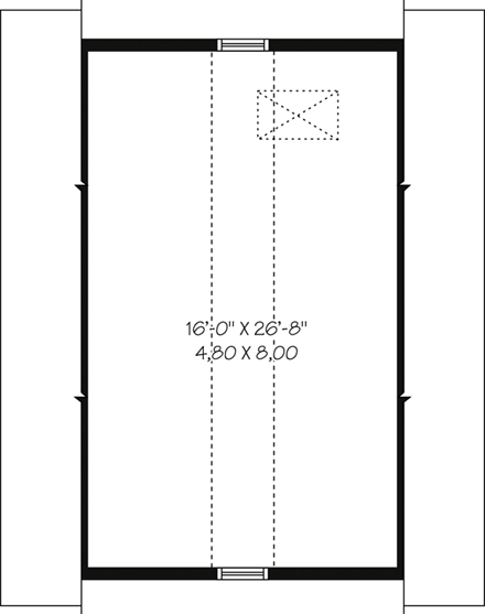 Garage Plan 64834 - 2 Car Garage Second Level Plan