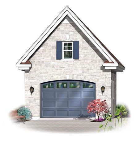 Garage Plan 64835 - 1 Car Garage Elevation