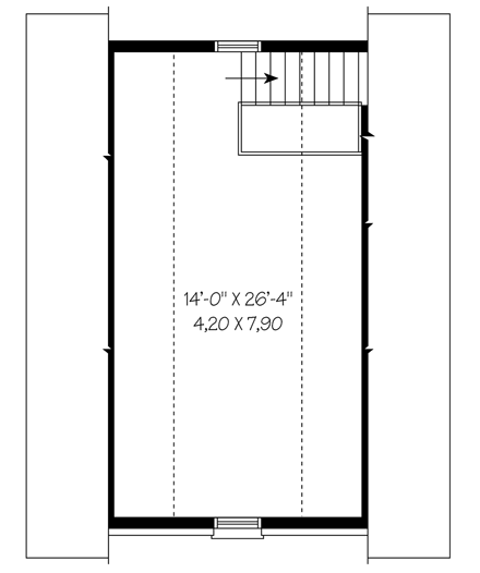 Garage Plan 64837 - 2 Car Garage Second Level Plan