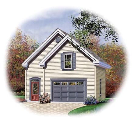 Garage Plan 64839 - 2 Car Garage Elevation