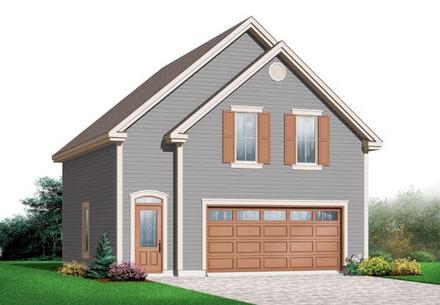 Garage Plan 64840 - 2 Car Garage Elevation