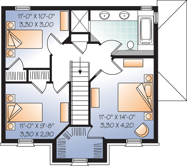 European Narrow Lot Traditional Level Two of Plan 64861