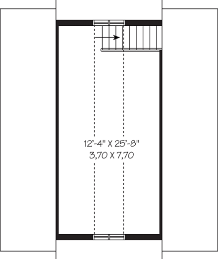 Garage Plan 64870 - 2 Car Garage Second Level Plan