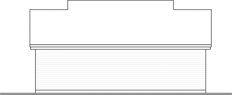 Ranch Rear Elevation of Plan 64871