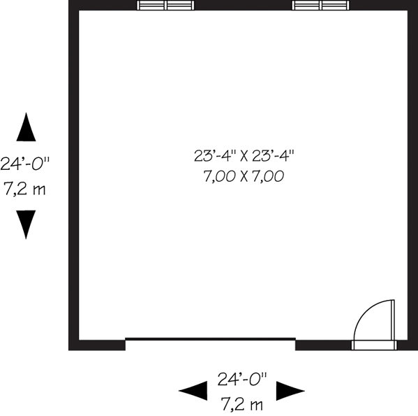 Ranch Traditional Level One of Plan 64877