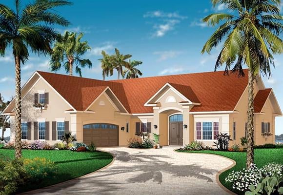 House Plan 64892 Elevation