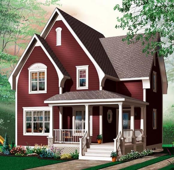 House Plan 64958 Elevation