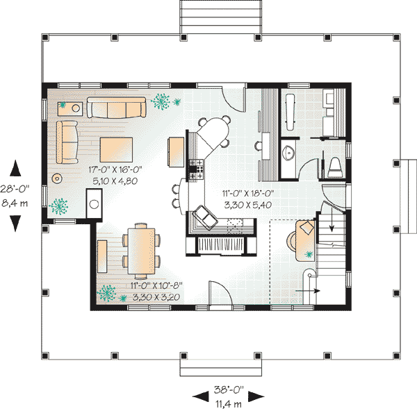 Country Southern Level One of Plan 64960