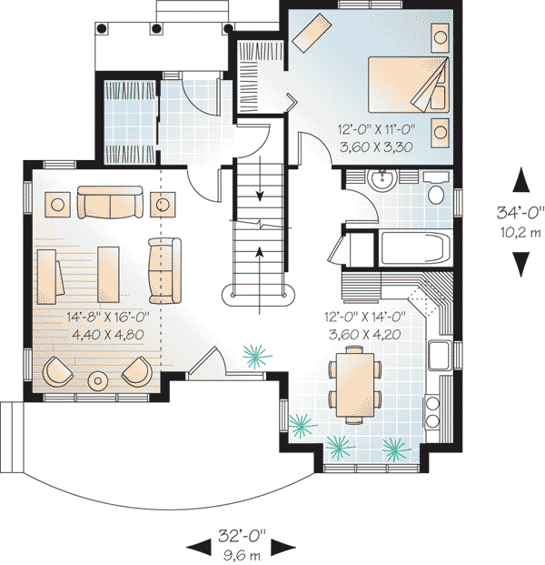 Country European Narrow Lot Level One of Plan 64964