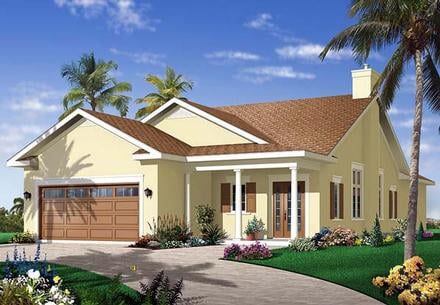 House Plan 64978 Elevation