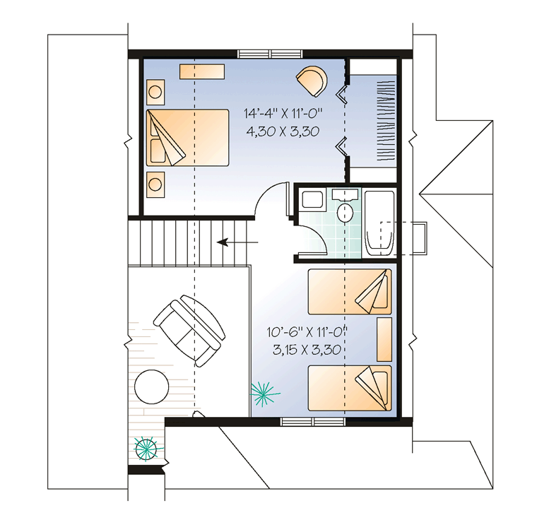 Cabin Country Level Two of Plan 64983