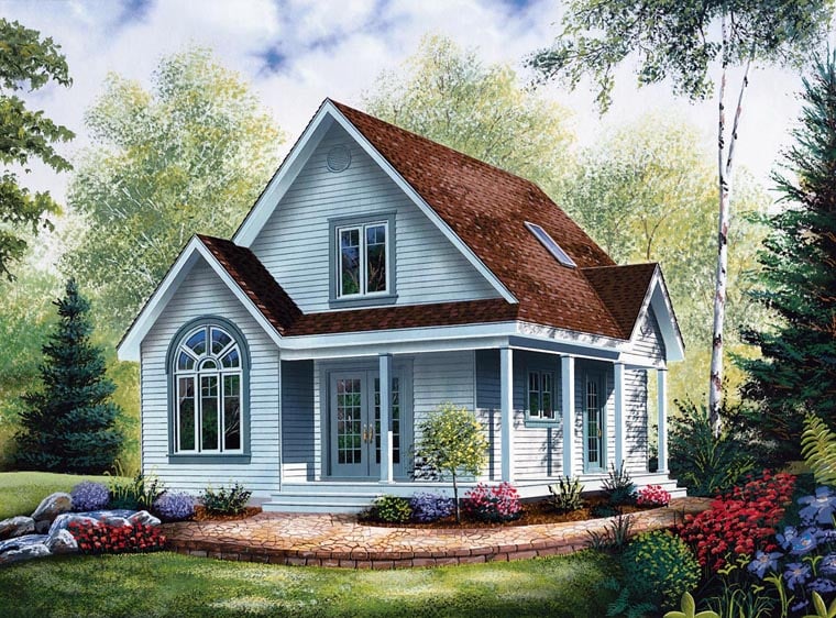 Country Style House Plan 64983 With 2 Bed 2 Bath