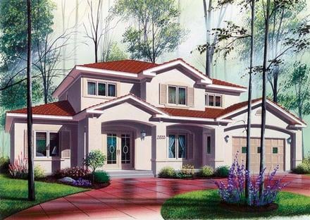 House Plan 64984 Elevation