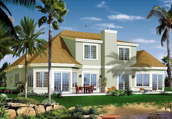 Florida Rear Elevation of Plan 64987