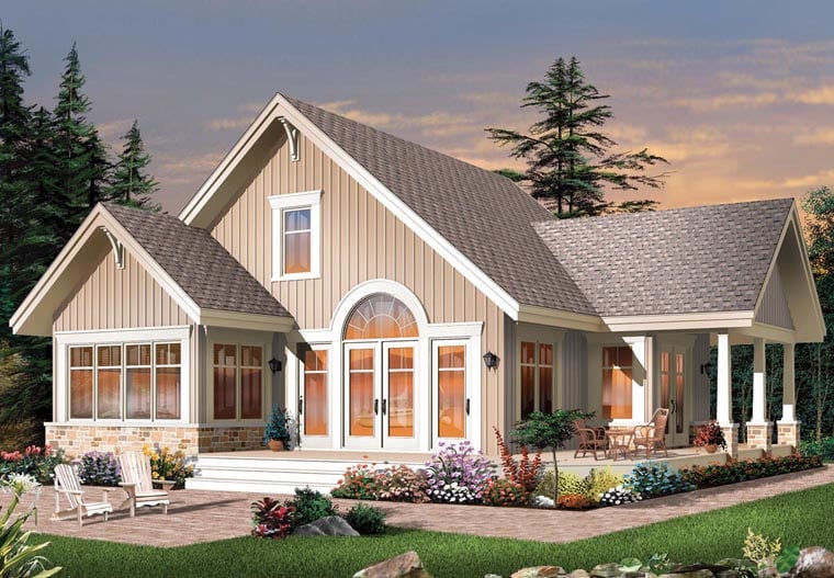 Craftsman Style House Plan 64988 With 3 Bed 2 Bath