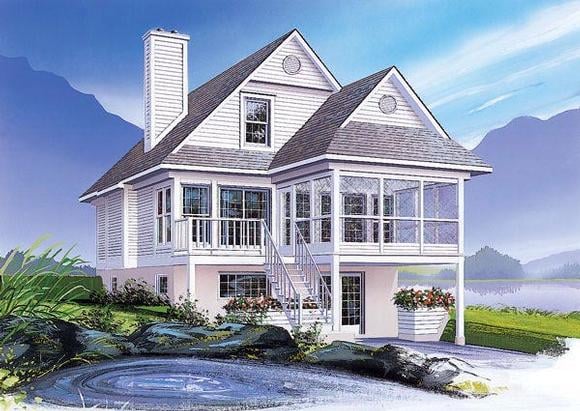 House Plan 65000 Elevation