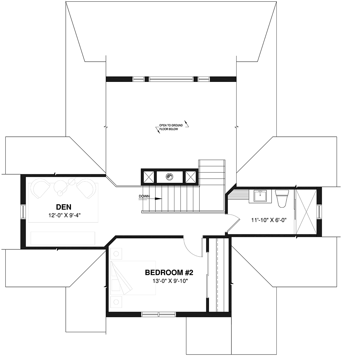 Bungalow Coastal Country Craftsman Level Two of Plan 65001