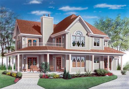 Country Farmhouse Traditional Elevation of Plan 65004