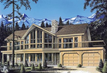 Contemporary Craftsman Traditional Elevation of Plan 65008