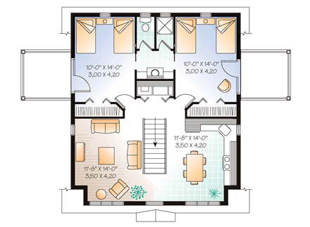 Garage Plan 65011 - 2 Car Garage Apartment Second Level Plan