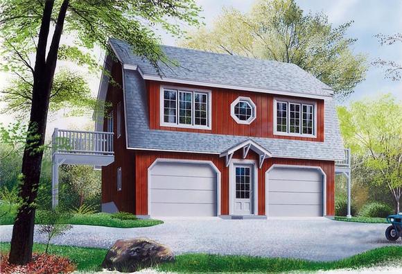 Garage Plan 65011 - 2 Car Garage Apartment Elevation