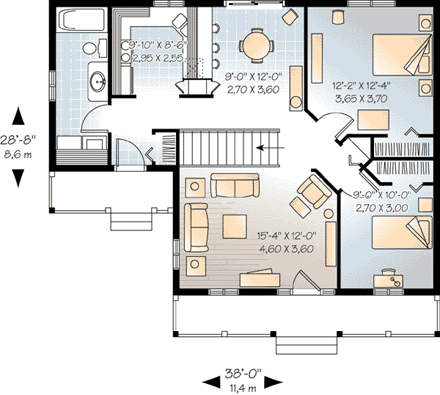 House Plan 65047 First Level Plan