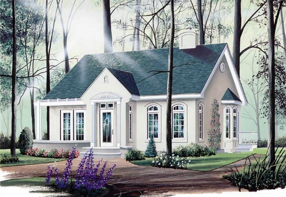 Cape Cod Style House Plan 65065 With 2 Bed 1 Bath   65065 B600 