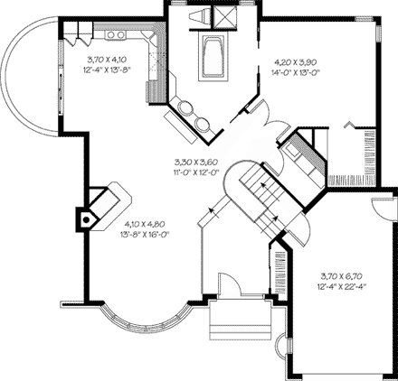 House Plan 65084 First Level Plan