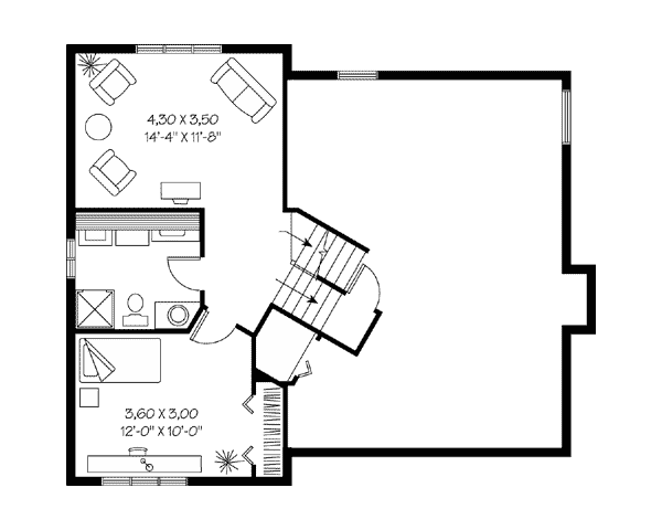 Bungalow Level Two of Plan 65087