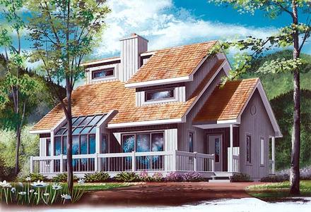 Contemporary Craftsman Elevation of Plan 65141