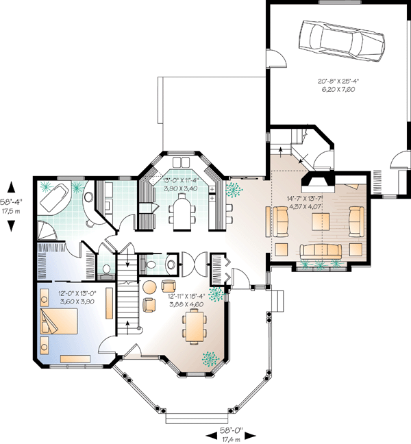 House Plan 65143 Level One