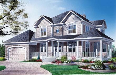 Country Farmhouse Elevation of Plan 65145