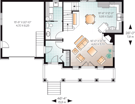 House Plan 65150 First Level Plan