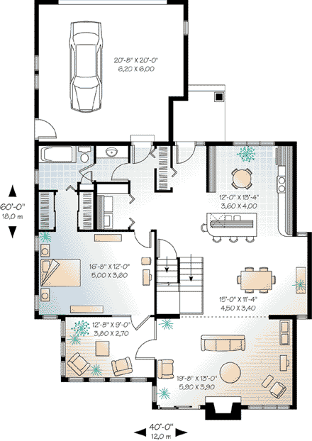 House Plan 65153 First Level Plan