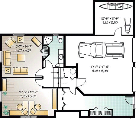 Traditional Lower Level of Plan 65167