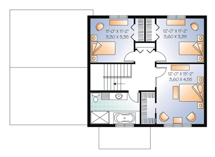 House Plan 65192 Second Level Plan