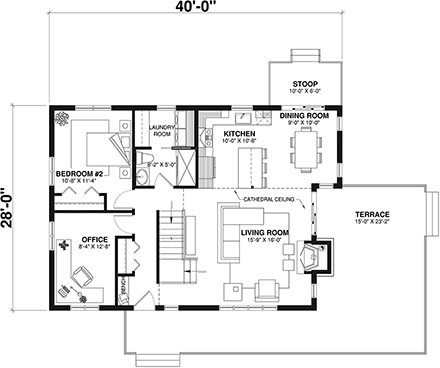 House Plan 65195 First Level Plan