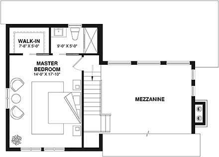 House Plan 65195 Second Level Plan