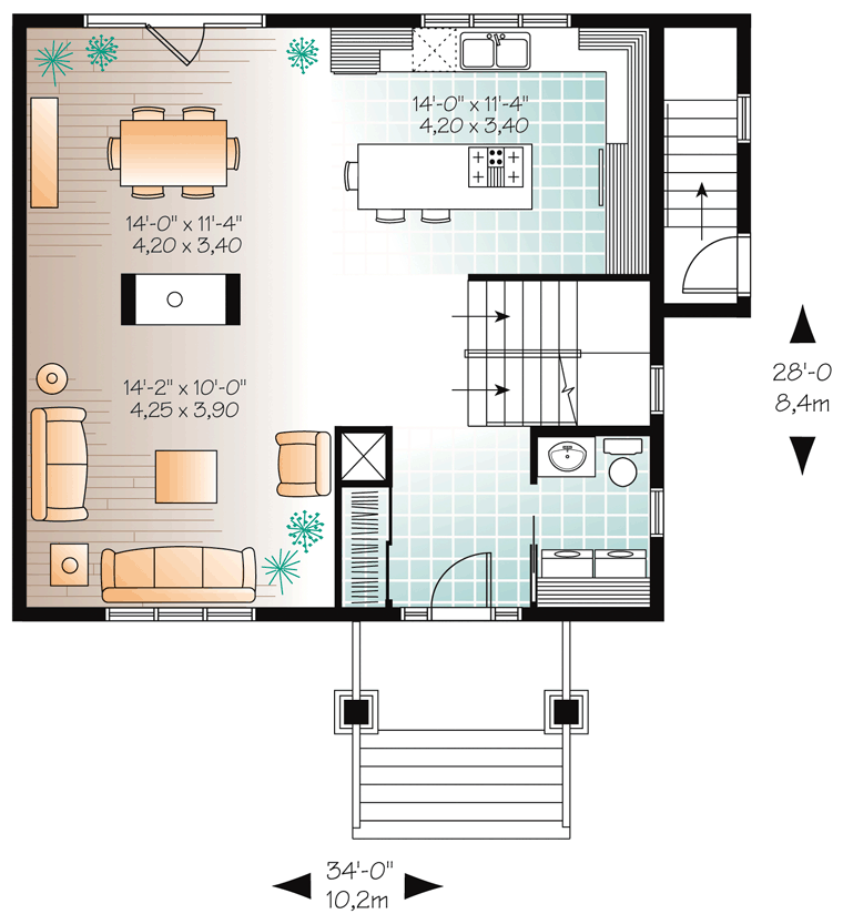 Craftsman Level One of Plan 65201